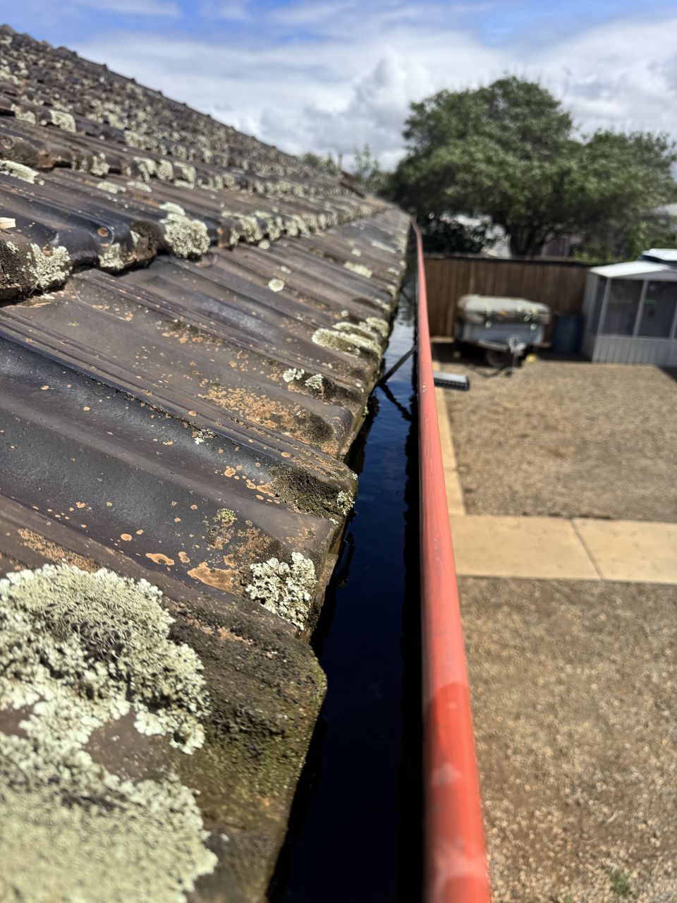 Gutter clearing and roofline maintenance